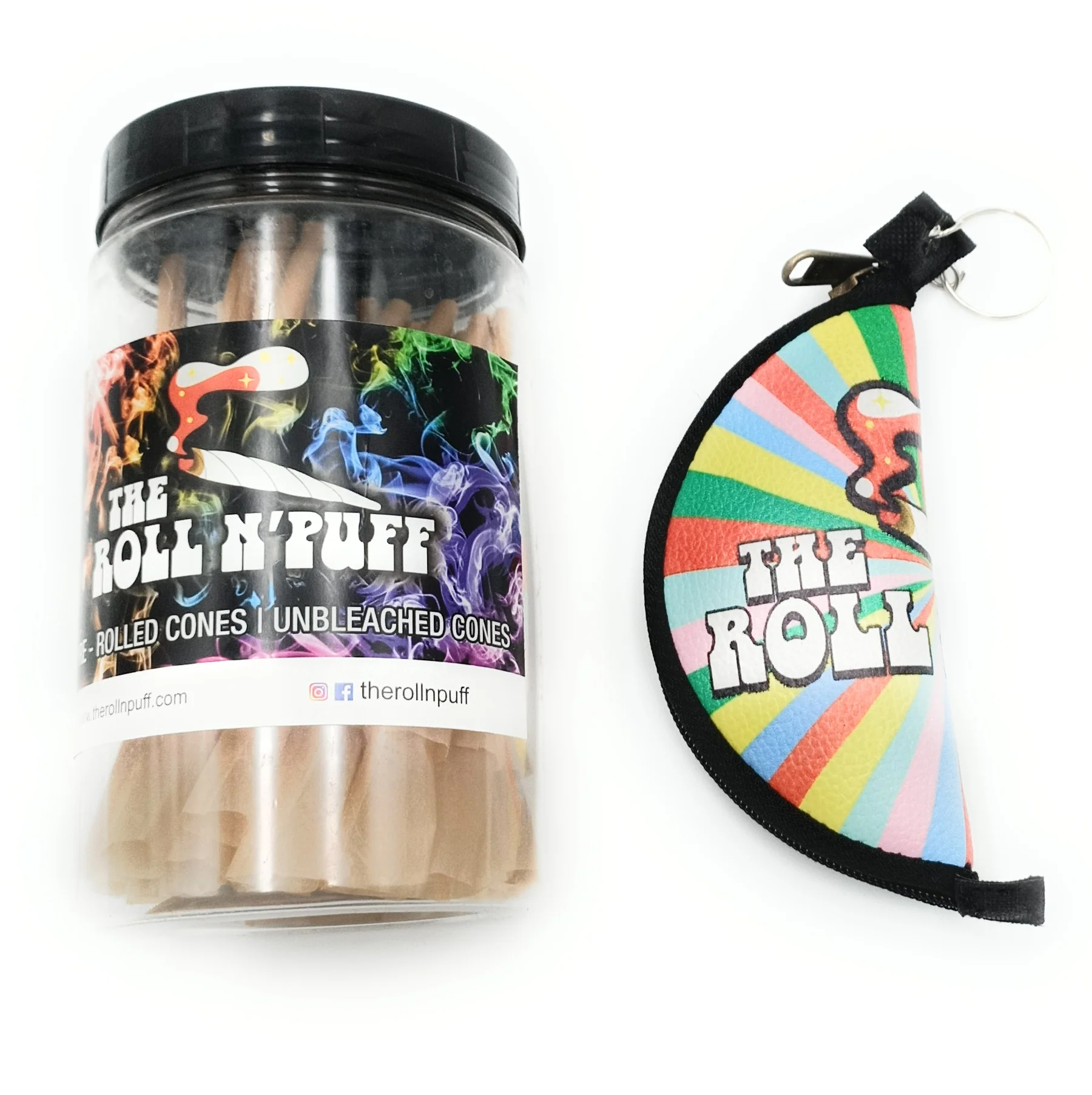 Therollnpuff Combo Pack of Perfect rolls jar & Crushing pouch