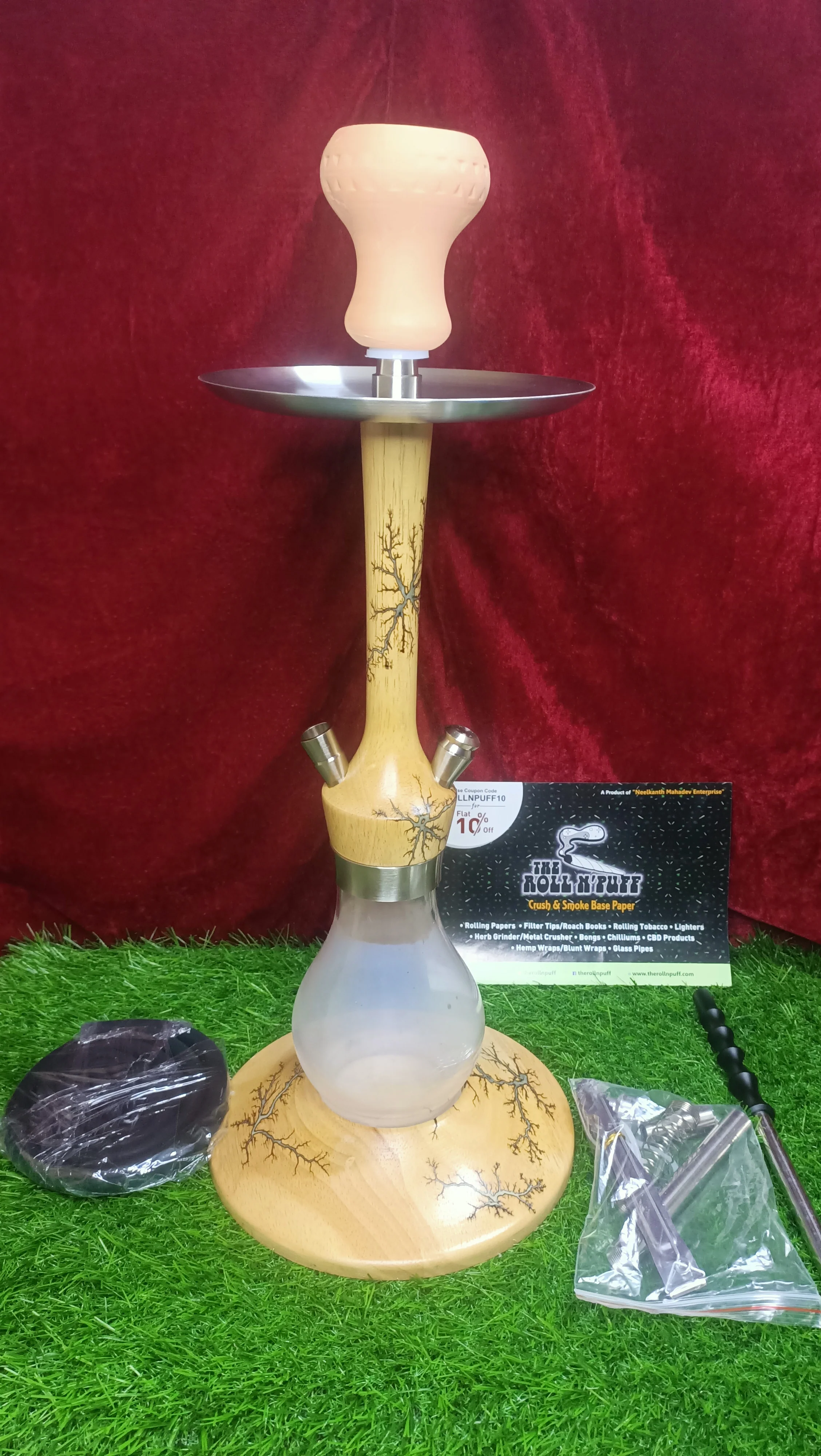 Neon Wooden Hookah