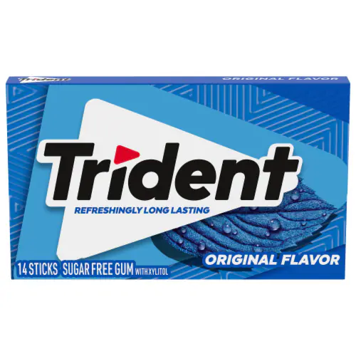 TRIDENT ORIGINAL SUGAR FREE GUM - 14 STICKS